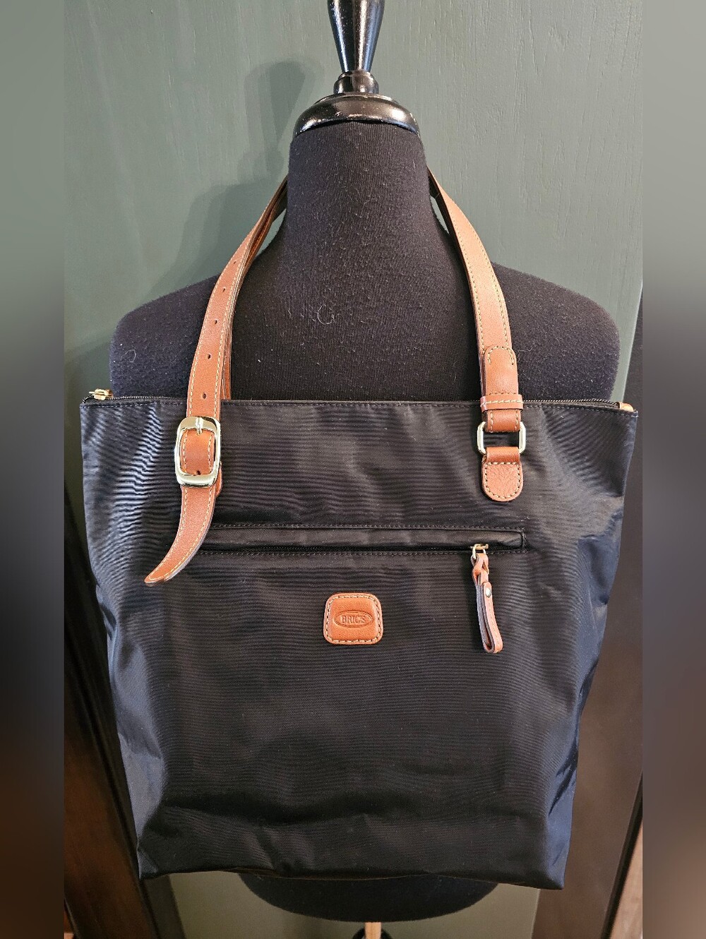 Bric's Milano Black Nylon Tote Bag With Pouch